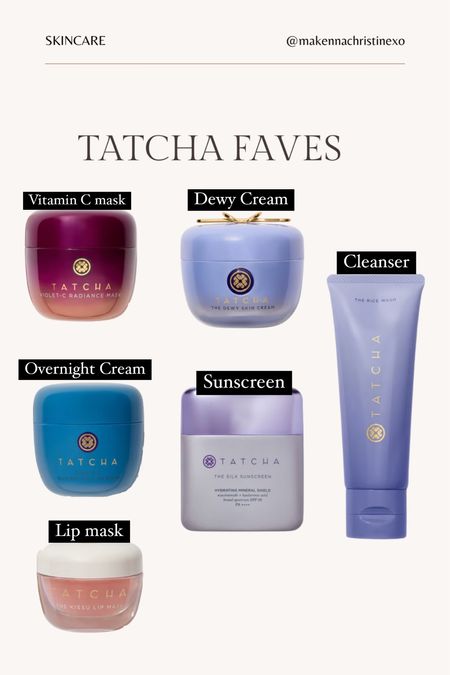 Tatcha beauty faves! Use code MAKENNA15 for 15% off + FREE lip mask on orders $100+ 