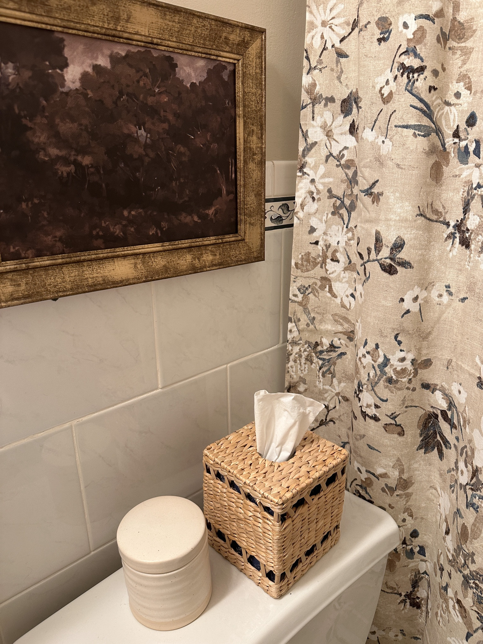 Target bathroom refresh 

Target home finds, threshold, moody shower curtain, moody art work, neutral home decor, tissue box cover, ceramic canister, bathroom accessories, bathroom decor 


#LTKhome #LTKsalealert #LTKfindsunder50