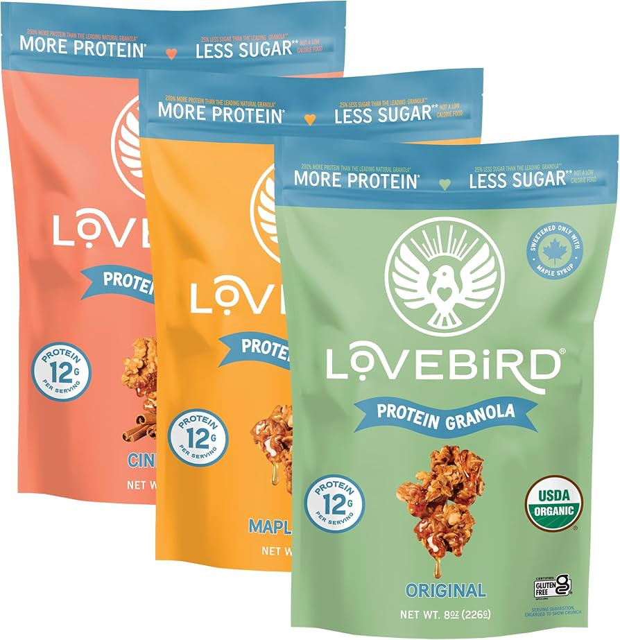 Lovebird Gluten Free Granola - Organic Protein Granola - 7 Real Ingredients | Amazon (US)