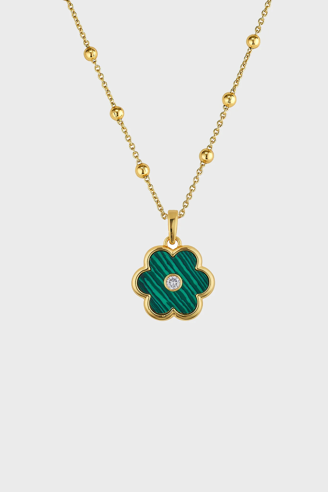 Malachite Petite Petal Charm Necklace | Tuckernuck (US)