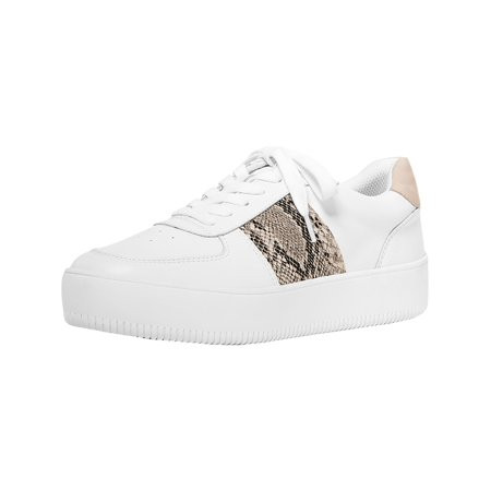 Aqua Womens Libby Leather Snake Print Fashion Sneakers | Walmart (US)