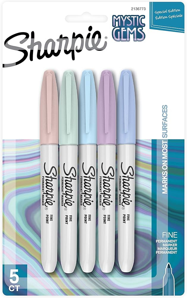 Sharpie Mystic Gems Fine Point Permanent Marker 5/Pkg-2136773 | Amazon (US)