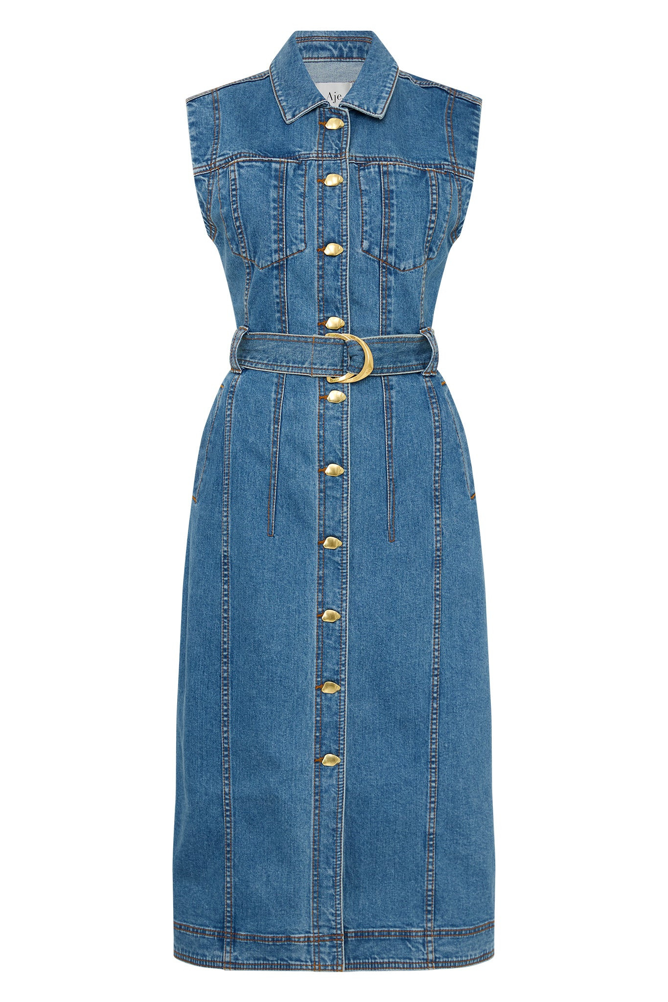Darcie Denim Midi Dress | aje. (Australia and New Zealand)