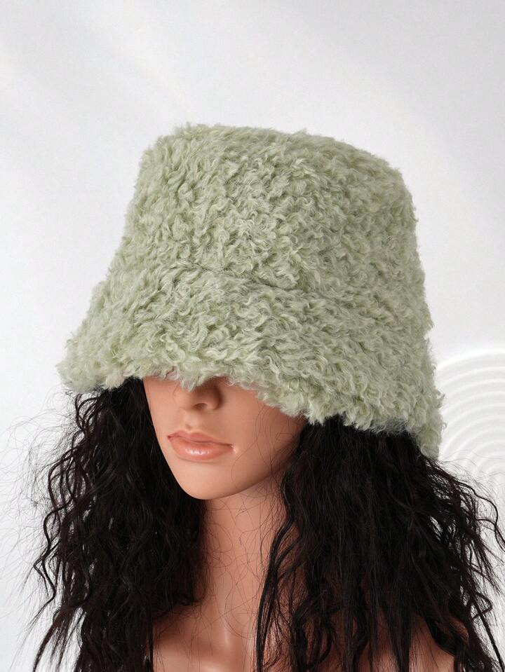 New1pc Women'S Imitation Fur Rex Rabbit Plush Wool Curly Long Hair Thickened And Warm Autumn And ... | SHEIN