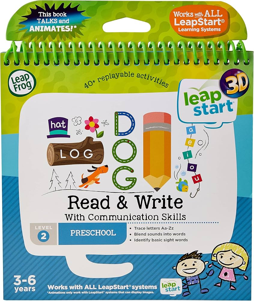 LeapFrog 461403 Read & Write 3D Activity Book, 2-5 years, Multicolour,18.7 x 17.8 x 1.8cm | Amazon (US)