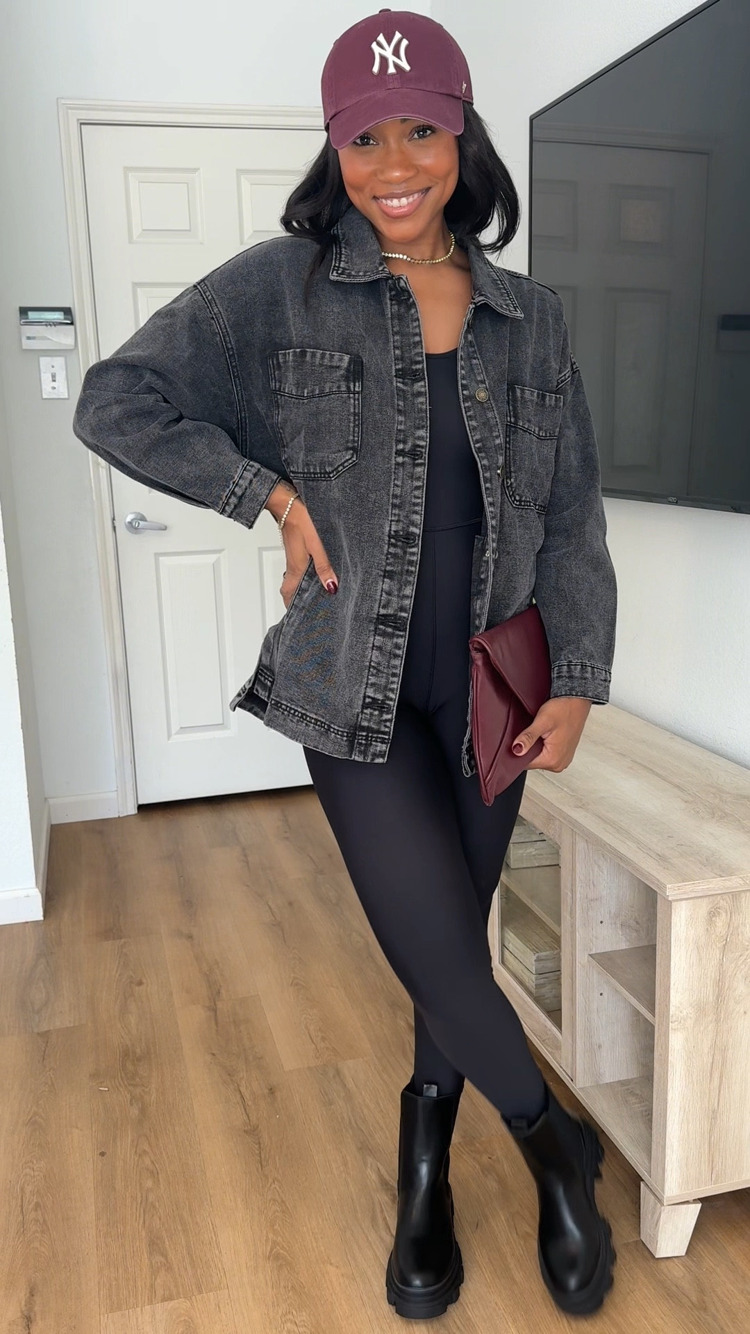 Adding a pop of color!
Jacket: medium 
Bodysuit: small
Shoes: ordered regular size 


#LTKVideo #LTKStyleTip #LTKFindsUnder50