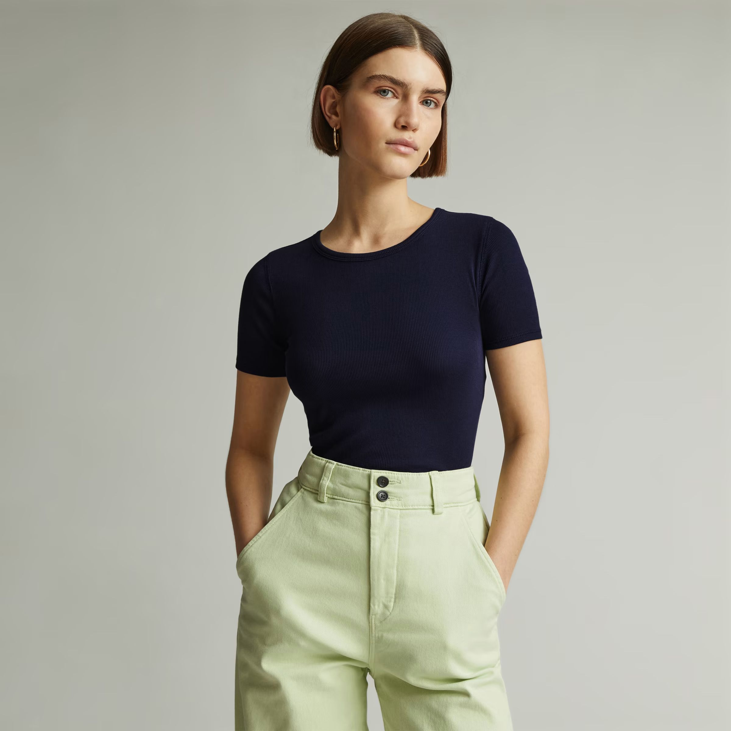 The Pima Micro-Rib Crew Tee | Everlane