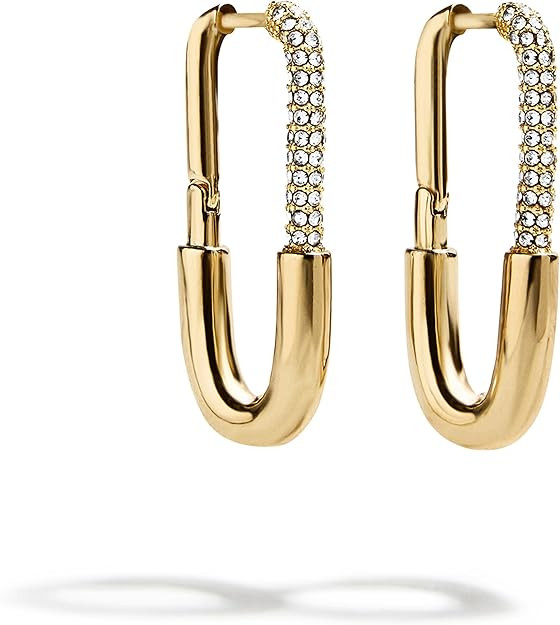Liza Hoop Earrings - Gold/Pave | Amazon (US)