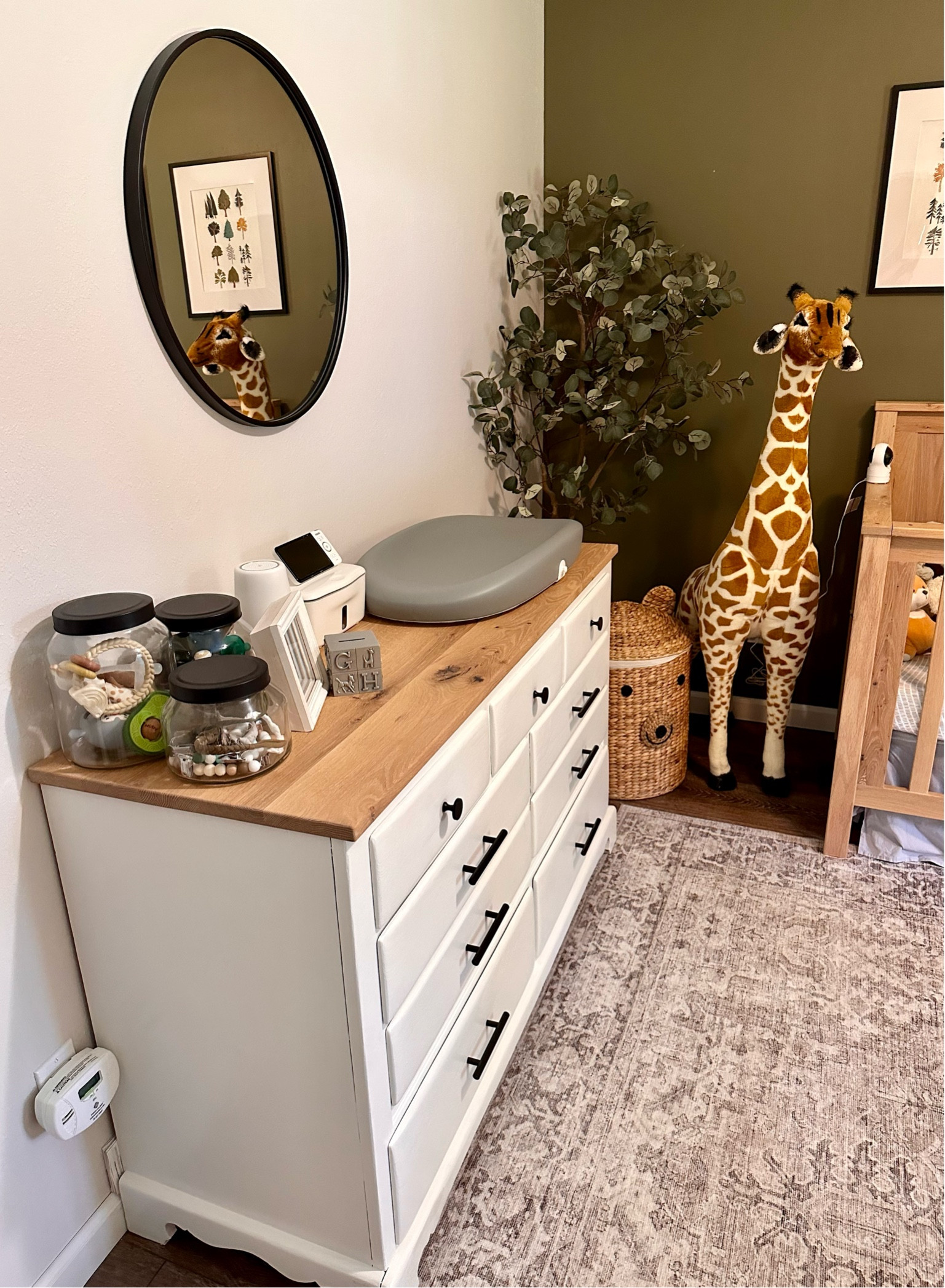 Dresser/changing table set up!👏🏻👶🏼We refurbished this dresser from a Facebook marketplace find! 

#LTKFind #LTKkids #LTKbaby