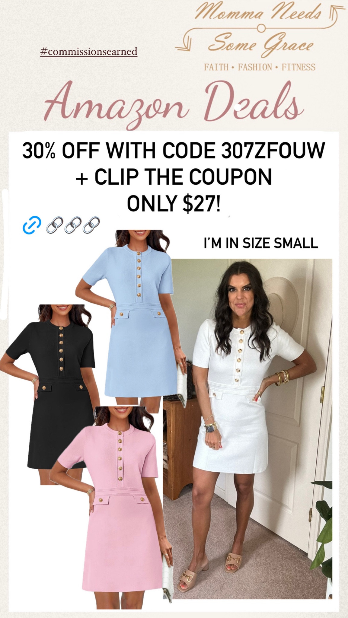 Dress on promo for $27! I’m wearing a small

How to use the promo code 👇🏼

Copy the code above (screenshot and then go to the picture, hold your finger down on top of the code), paste it in the box at checkout (the box is at the bottom of the payment page) . Hit space and "go" on the keyboard. Then the code should be applied.

#LTKSeasonal #LTKSaleAlert #LTKFindsUnder50