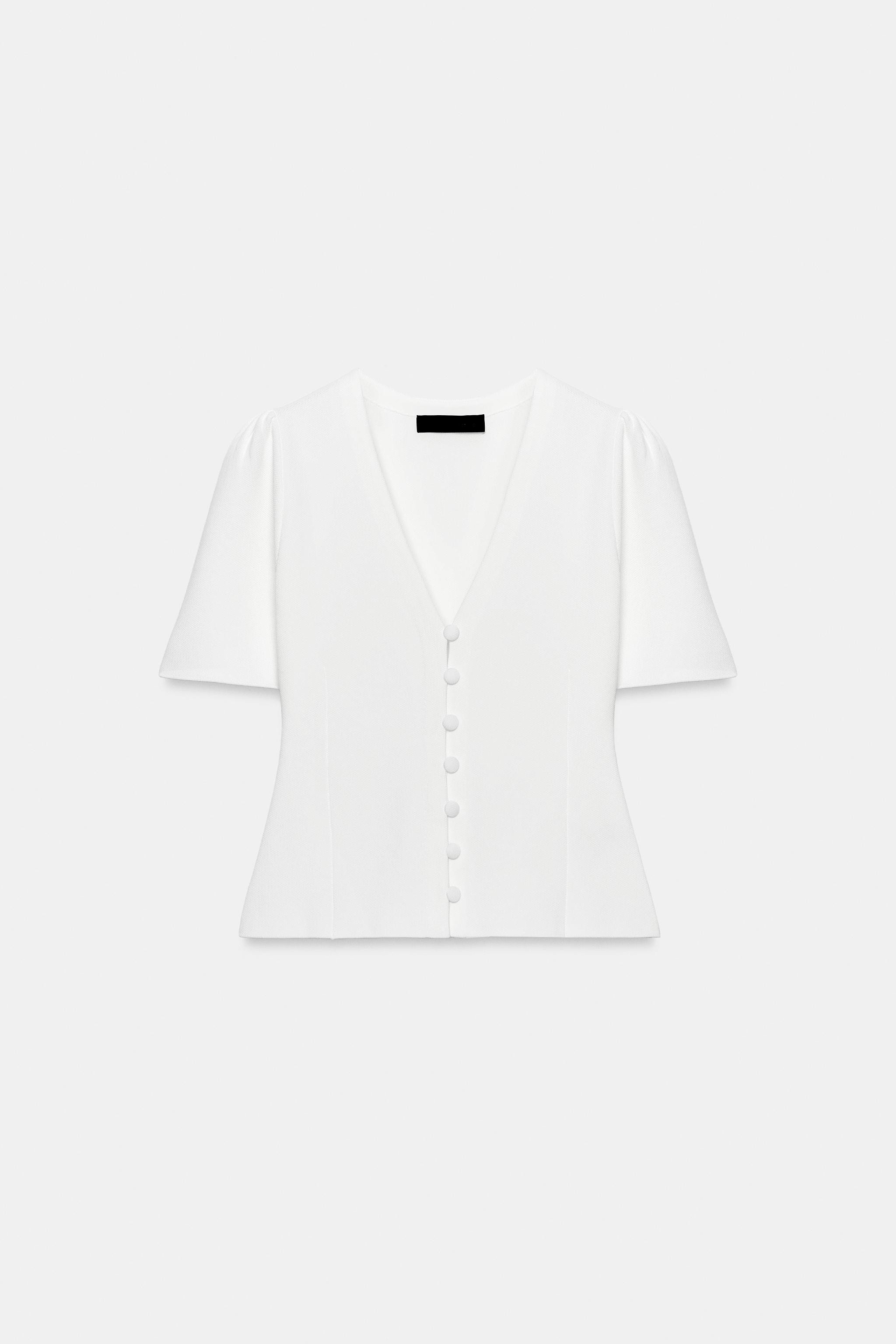 SHORT SLEEVE KNIT CARDIGAN | Zara Canada