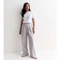Women's Grey Tailored Wide Leg Trousers New Look | New Look (UK)