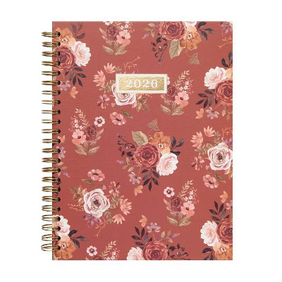 greenroom Planner 2026 Weekly/Monthly 6.22"x8.2" Medium Hardcover Vintage Floral Terra Cotta | Target