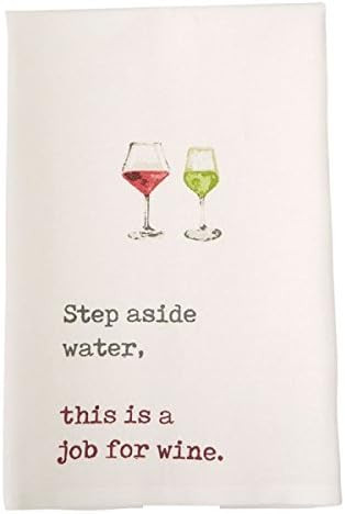 Mud Pie Wine Hand Dish Towel, White | Amazon (US)