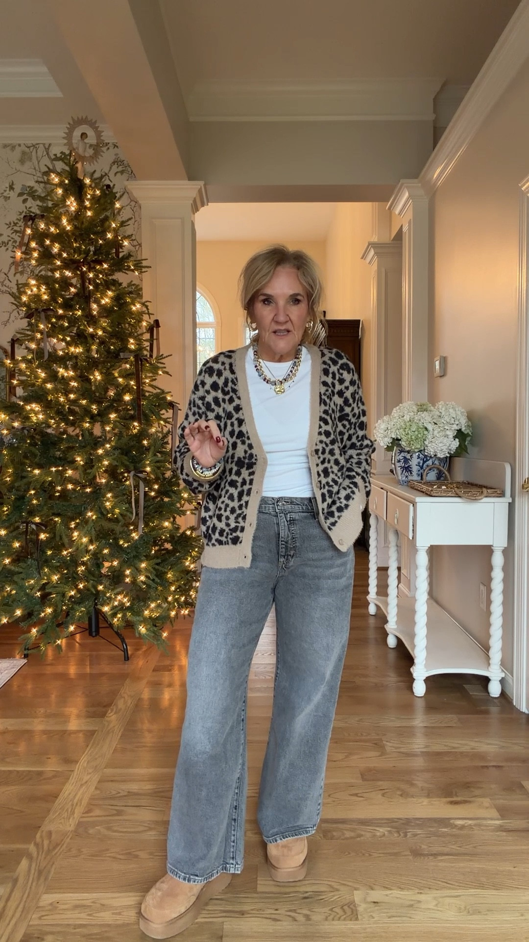 Jeans size down im in a 6
Sweater size medium 
Tee size medium 
Jewelry 20% off with code NANETTE20


#LTKGiftGuide #LTKFindsUnder50 #LTKOver40