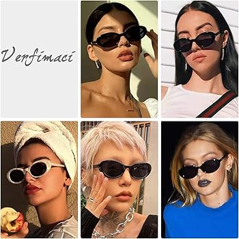 Verfimaci Retro Oval Sunglasses for Women Driving Fashion Cat Eye Glasses | Amazon (US)