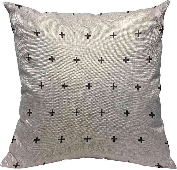 VERSUSWOLF Throw Pillow Covers White Plus Crosses Cross Swiss Sign Symbol Scandinavian Cotton Lin... | Amazon (US)