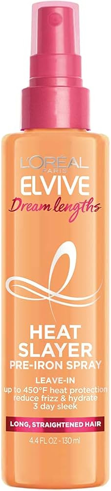L'Oreal Paris Elvive Dream Lengths Heat Slayer Pre-Iron Spray Leave-In, 4.4 Ounce | Amazon (US)