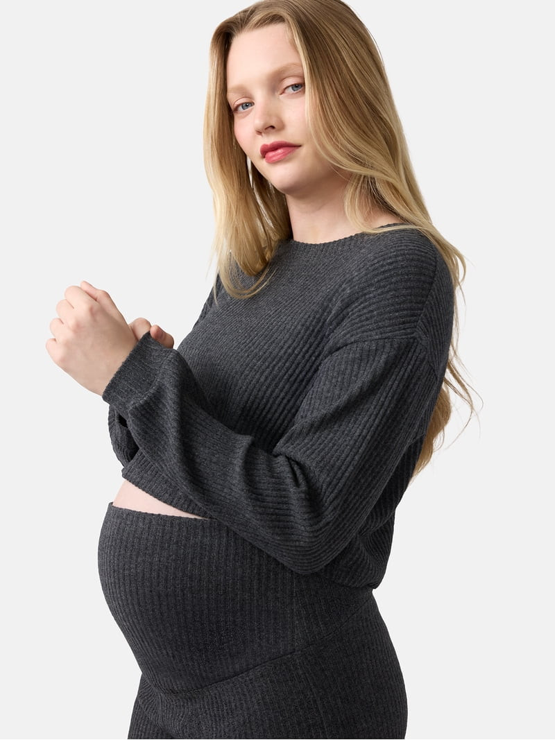 Ingrid & Isabel For Every Belly Women's Maternity Ribbed Top, Sizes S-XXL | Walmart (US)