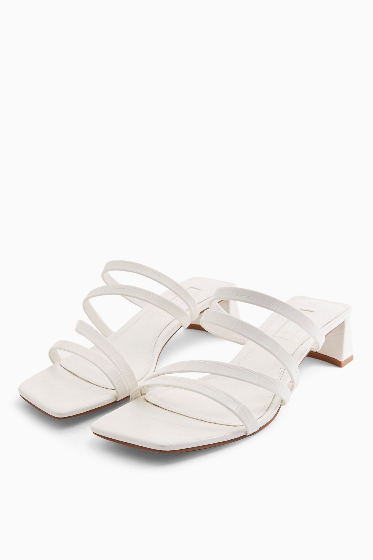 DIXIE White Strap Mules | Topshop US