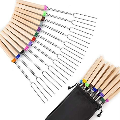 Amazon.com : Zulay (8 Pack) Long 32 inch Marshmallow Roasting Sticks Extendable Design - Stainles... | Amazon (US)
