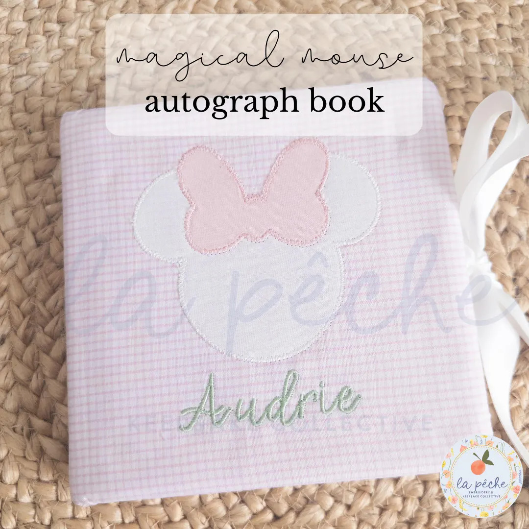 Custom Mouse Autograph Book Personalized Memory Grandmillenial Collection Travel Signature Journa... | Etsy (US)