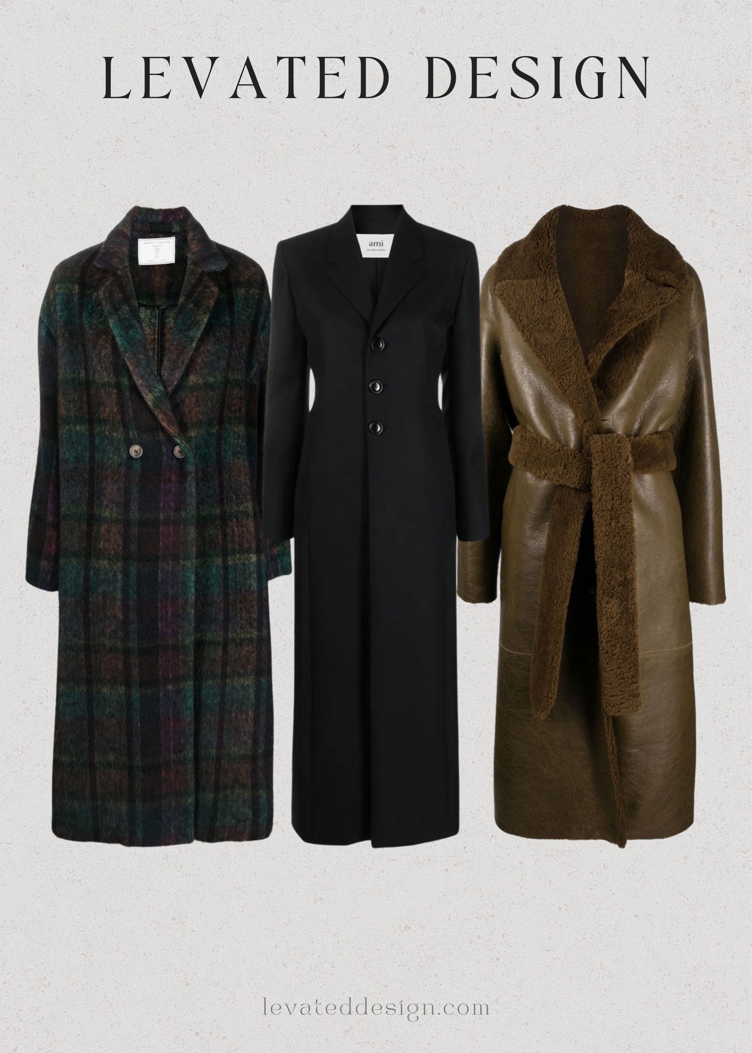 Beautiful winter long coats, olive green coat, structured black coat  and green checkered coat

#LTKstyletip #LTKfit #LTKSeasonal