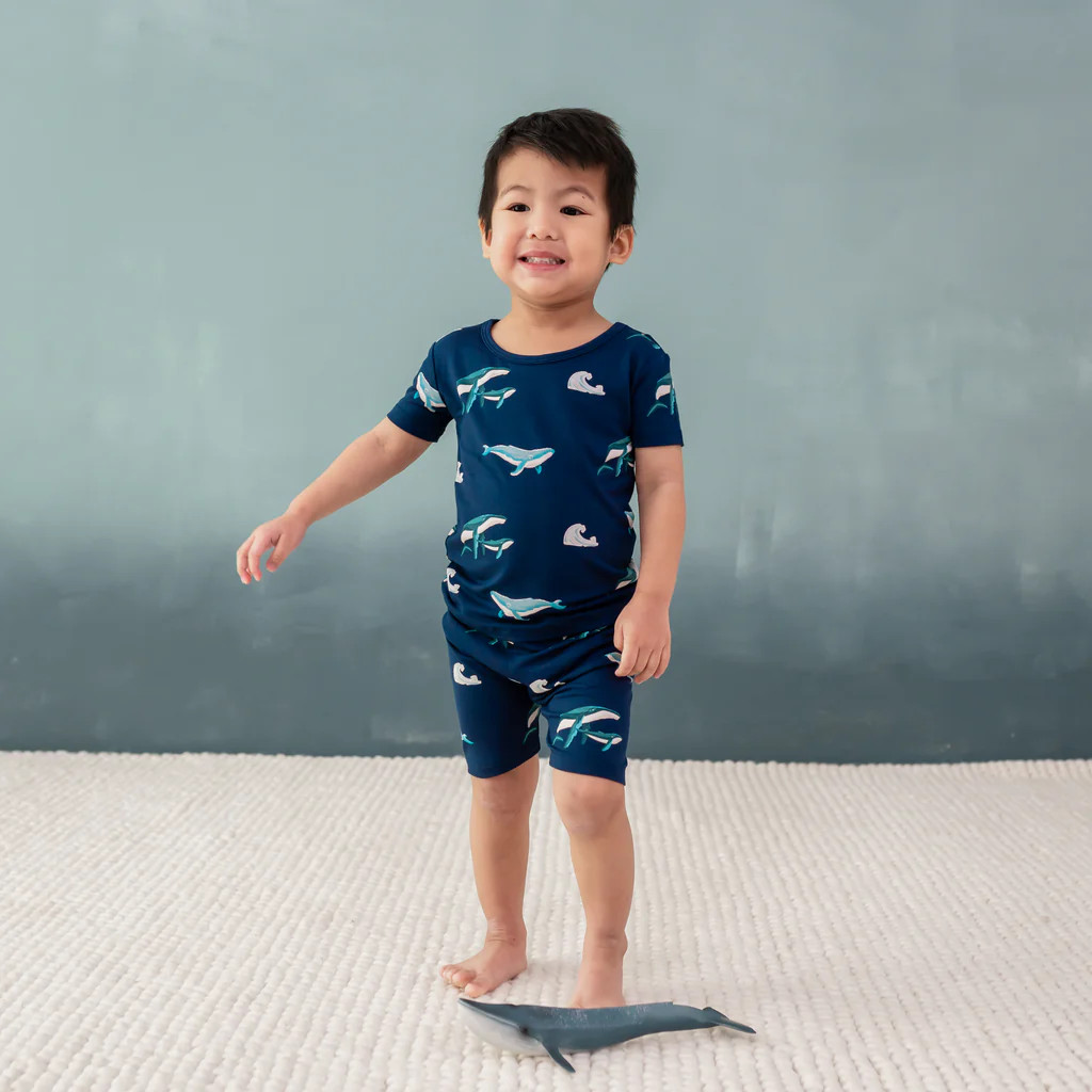 Short Sleeve Pajamas in Humpback | Kyte BABY