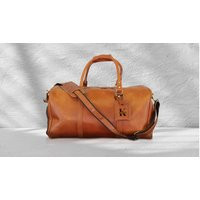 Personalized Leather Duffle Bag Groomsman Gift, Custom Travel Bag | Etsy (US)