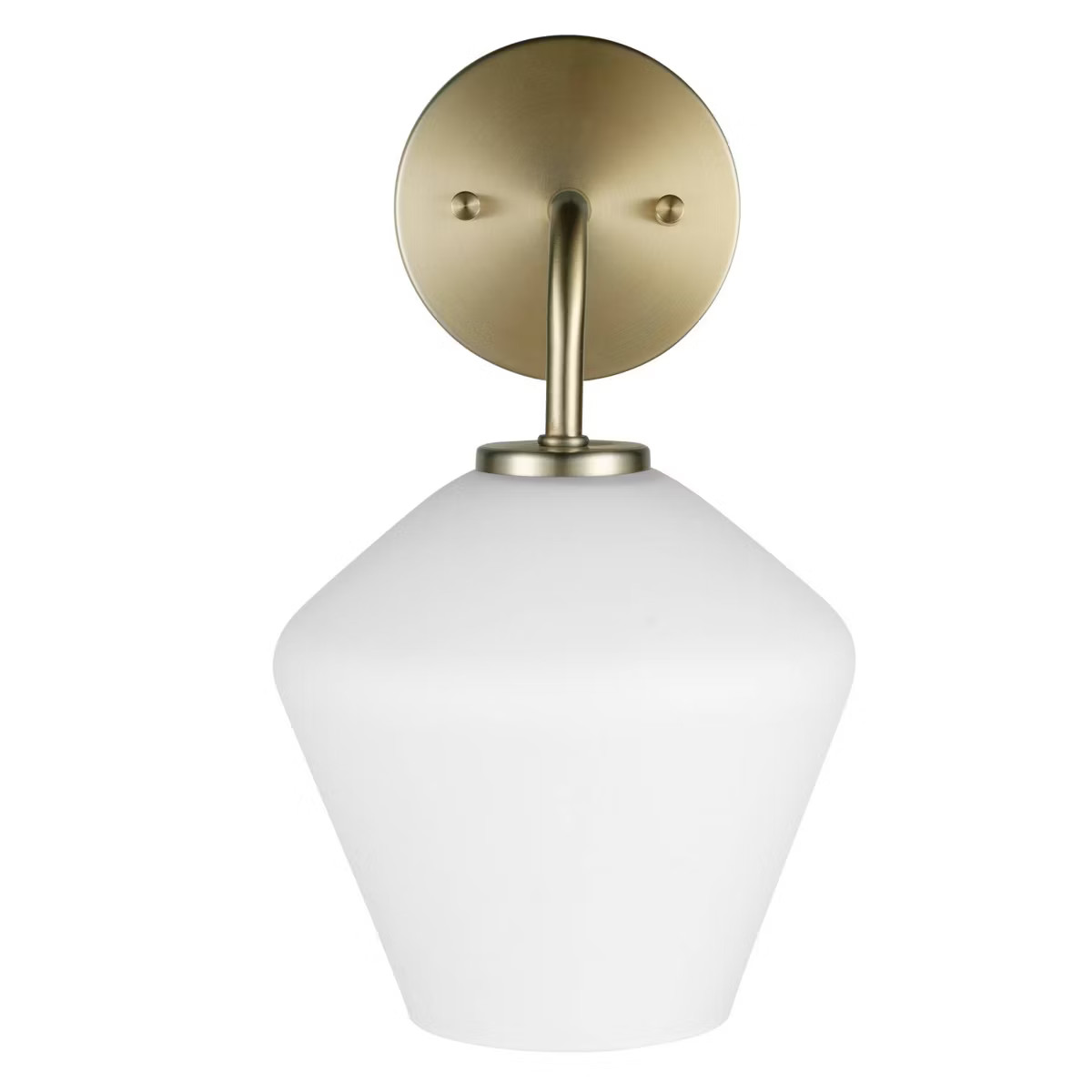 1-Light Raja Wall Sconce with Opal Glass Shade Matte Brass (Includes LED Light Bulb) - Globe Elec... | Target