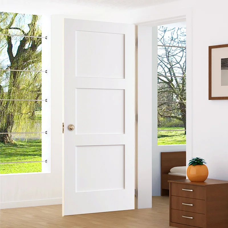Paneled Solid Manufactured Wood Primed Shaker Standard Door | Wayfair North America