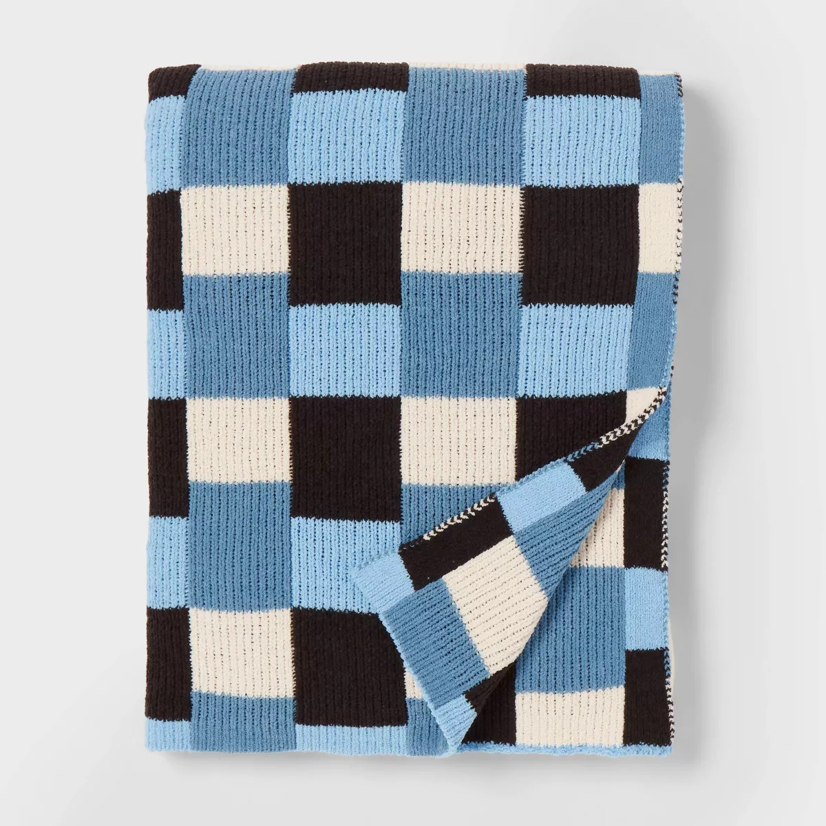 Plaid Kids' Throw Blanket Blue/Black - Pillowfort™ | Target