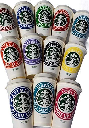 Personalized Reusable Starbucks Coffee Cup 16 Ounces with Lid - Variety of Colors Available - Shi... | Amazon (US)