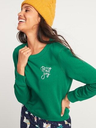 Cozy Christmas Graphic French Terry Sweatshirt for Women | Old Navy (US)