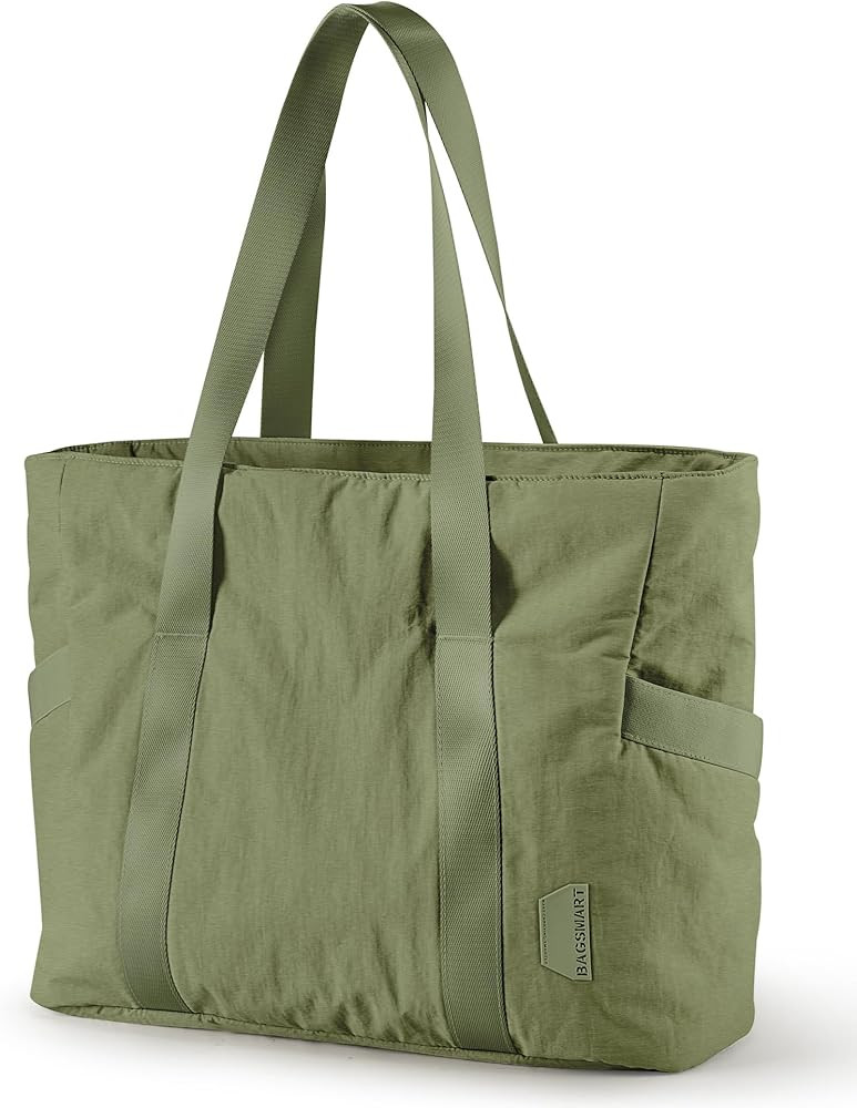 BAGSMART Tote Bag for Women with Zipper, Gym Tote with Compartments, Laptop Work Tote Nurse Dance... | Amazon (US)