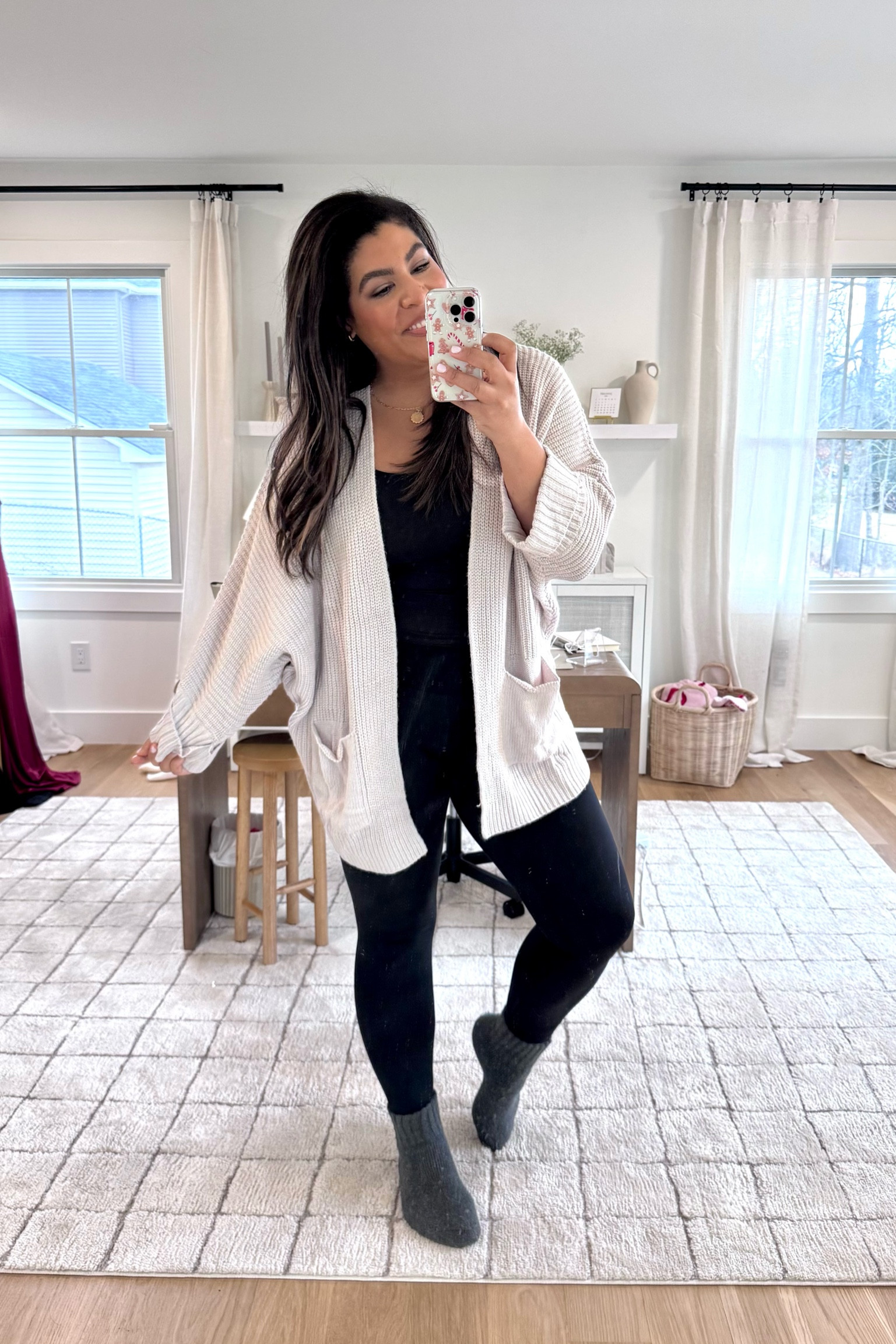 midsize outfit of the day 1.2.25 — love a good casual vibe with this chunky knit cardigan from Amazon & my favorite everyday leggings! I am 5’9” 38D size 12/xl wearing a size XL on top, L on bottom, and XL for cardigan 🫶🏽

Comment SHOP below to receive a DM with the link to shop this post on my LTK ⬇ https://liketk.it/51EbP #ltkfindsunder50 #ltkmidsize #ltkwatchnow

#LTKFindsUnder50 #LTKMidsize #LTKSaleAlert