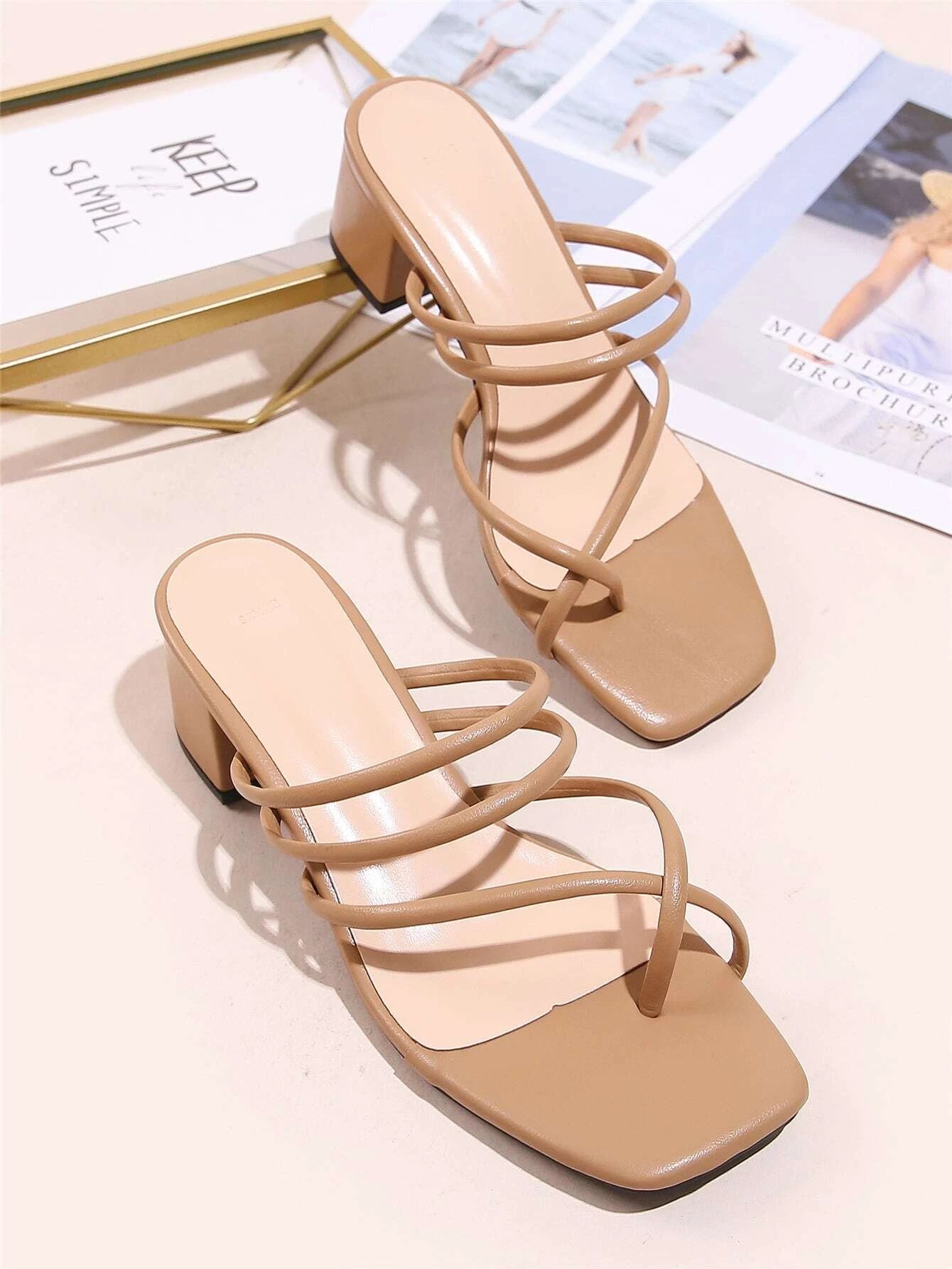 Thin Strap Thong Sandals | SHEIN