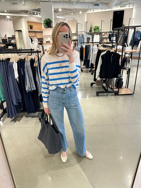 Spring sweaters + Jeans 💙🤍

#LTKstyletip