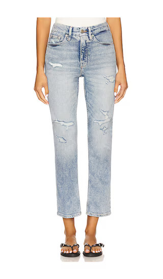 Good American Good Icon Straight Ankle Jeans in Blue. - size 18 | Revolve Clothing (Global)