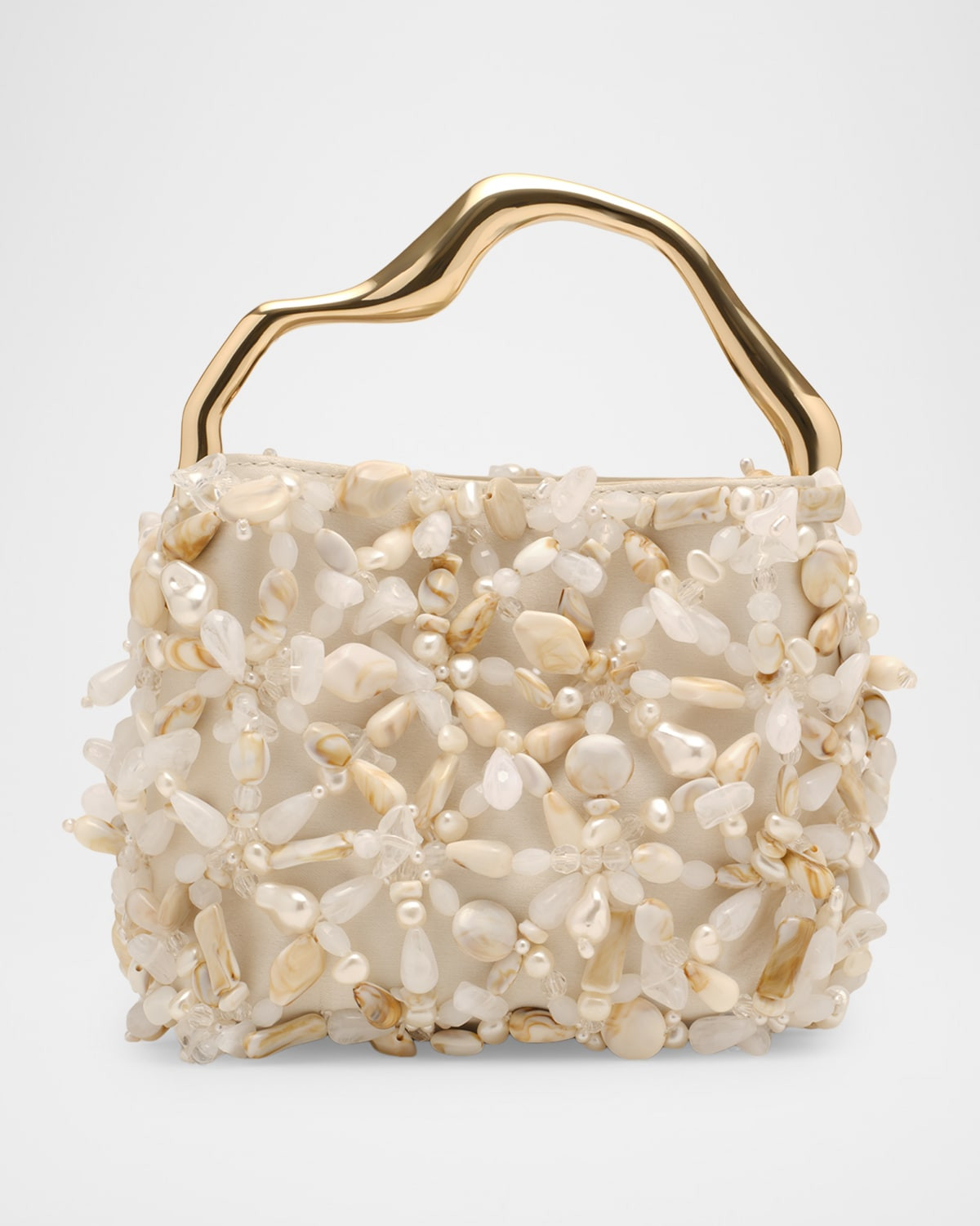 Solene Mini Beaded Sculptural Top-Handle Bag | Neiman Marcus