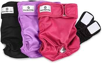 Pet Parents Premium Washable Dog Diapers & Extendrs, (3pack) of Female Dog Diapers, Color: Prince... | Amazon (US)