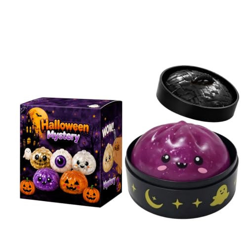 Mystery Halloween Spooky Ghost Dumpling Squishy, Cute Pumpkin Ghosts Dumplings Squeeze Balls Stress Relief Sensory for Party Favors Desk Decor | Amazon (US)