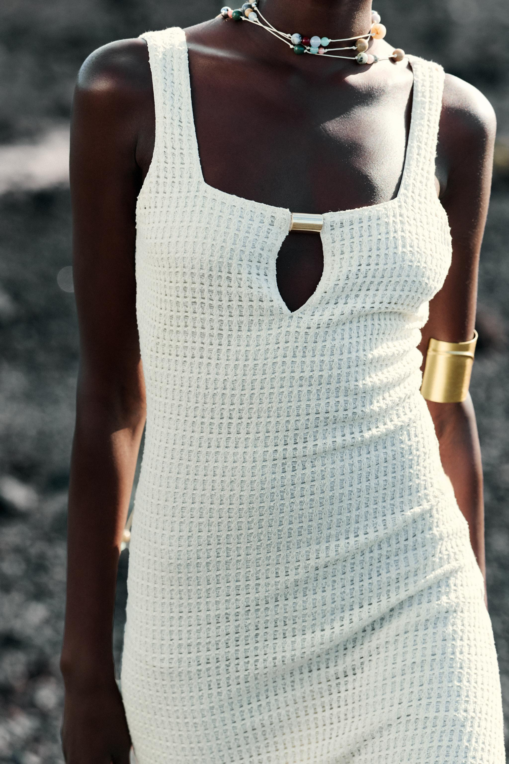 CROCHET MIDI DRESS | Zara UK