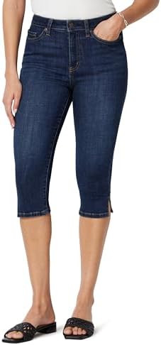Amazon Essentials Women's High-Rise Slim Fit Capris Denim Pedal Pusher Jean | Amazon (US)