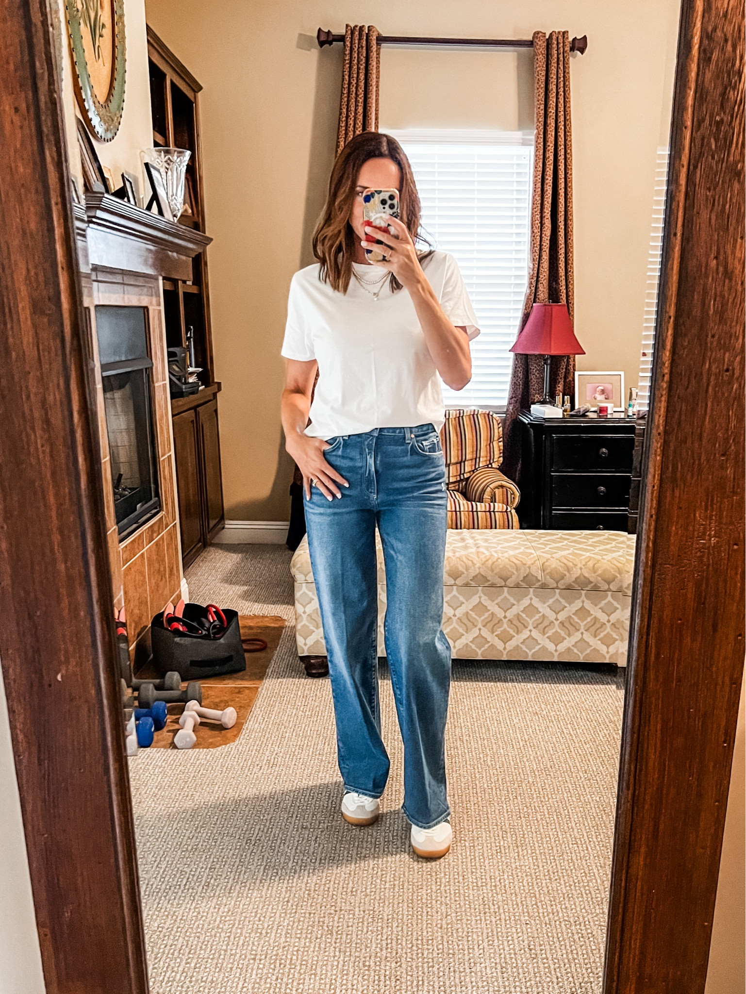 5’9” • Size small • Size 27 

Jeans in 32”
Everything shown true to size. 

#LTKActive #LTKOver40 #LTKStyleTip