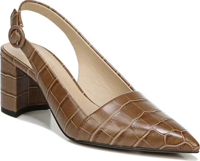 Trista Croc Embossed Slingback Pump (Women) | Nordstrom Rack