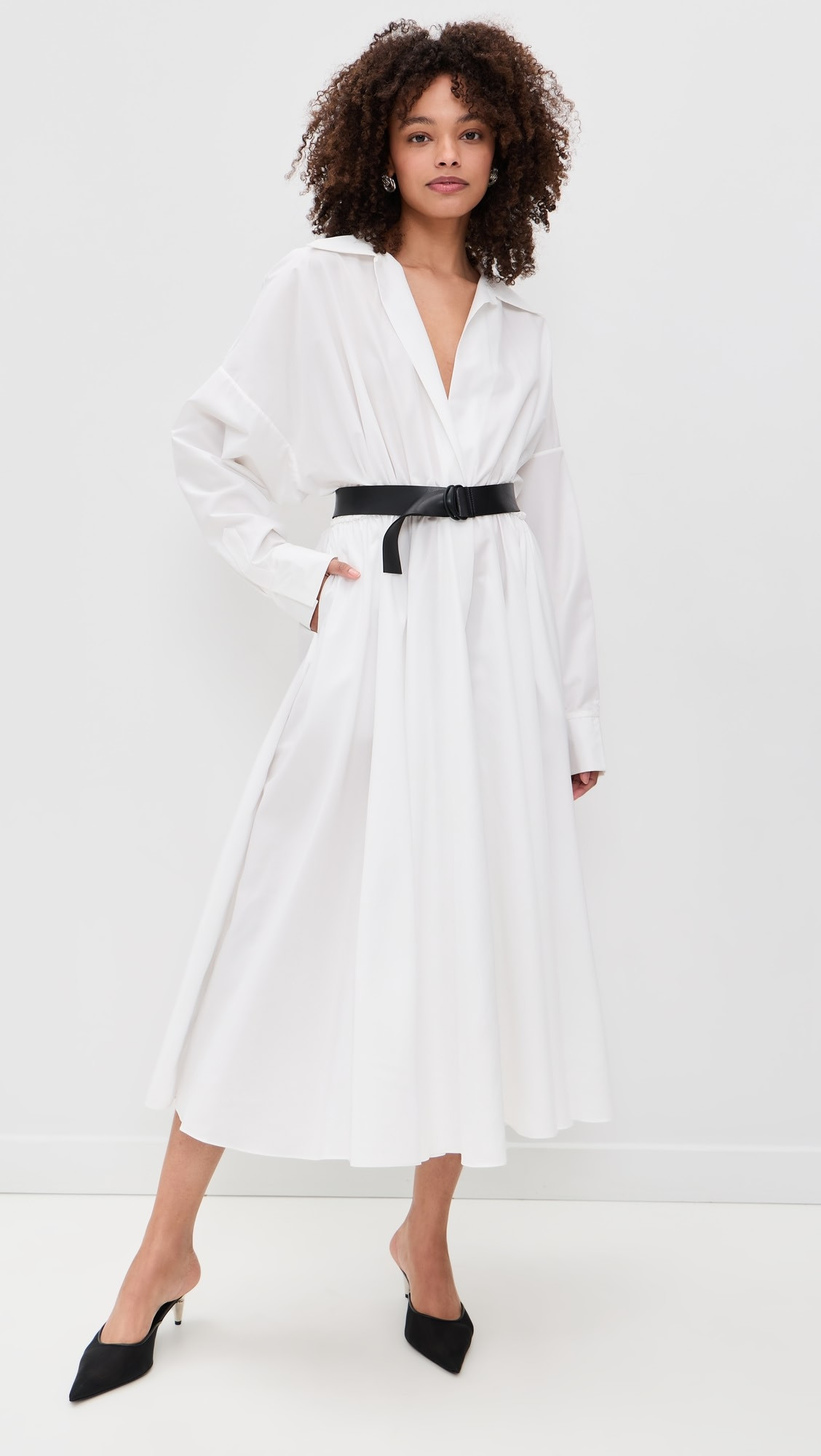 Super Oversized Boyfriend Neck Flared Shirt Dress | Shopbop