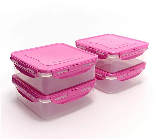 LocknLock Set of (4) 5-Cup Square Containers - QVC.com | QVC