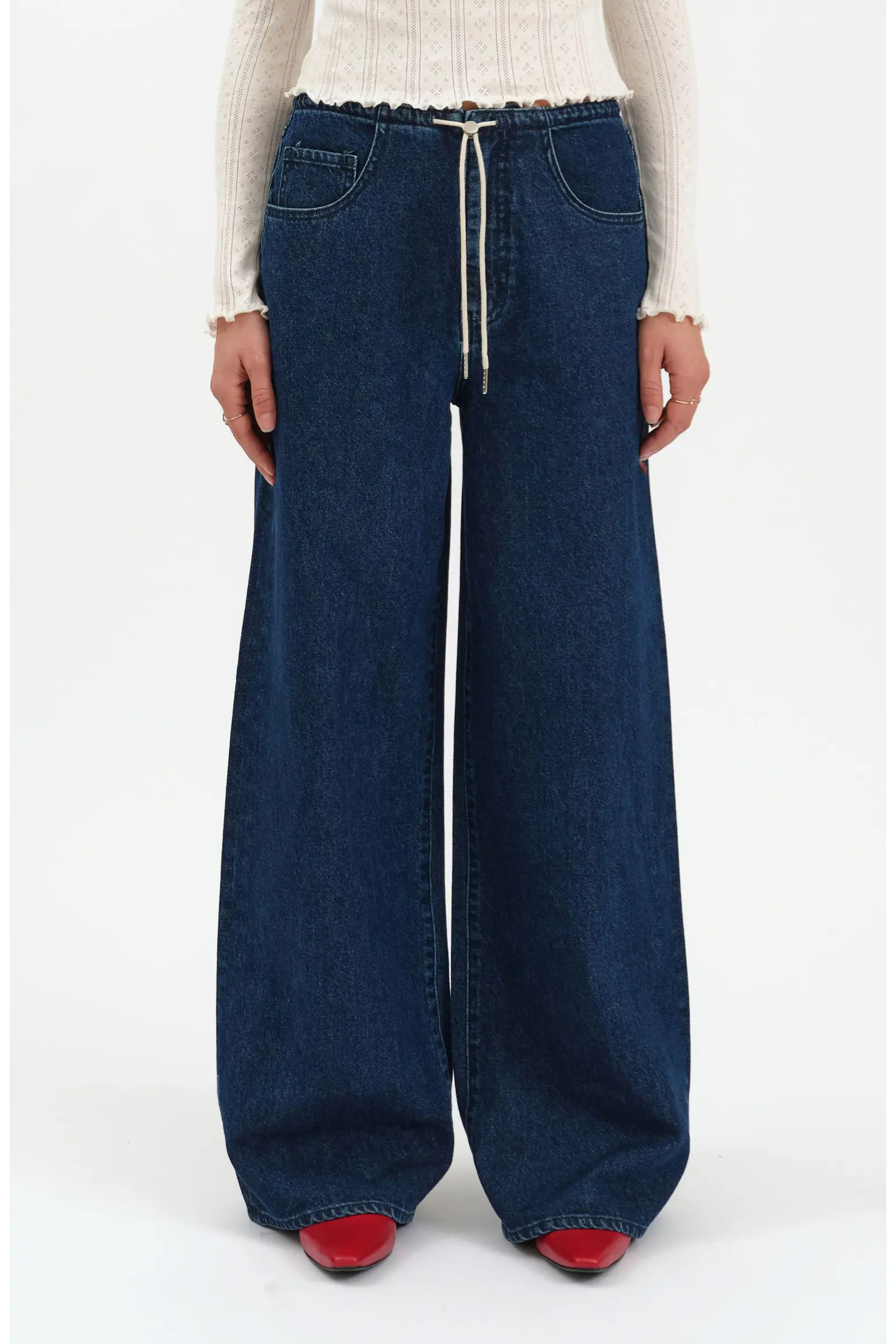 Madison Tie Waist Wide Leg Jeans (Women) | Nordstrom | Nordstrom