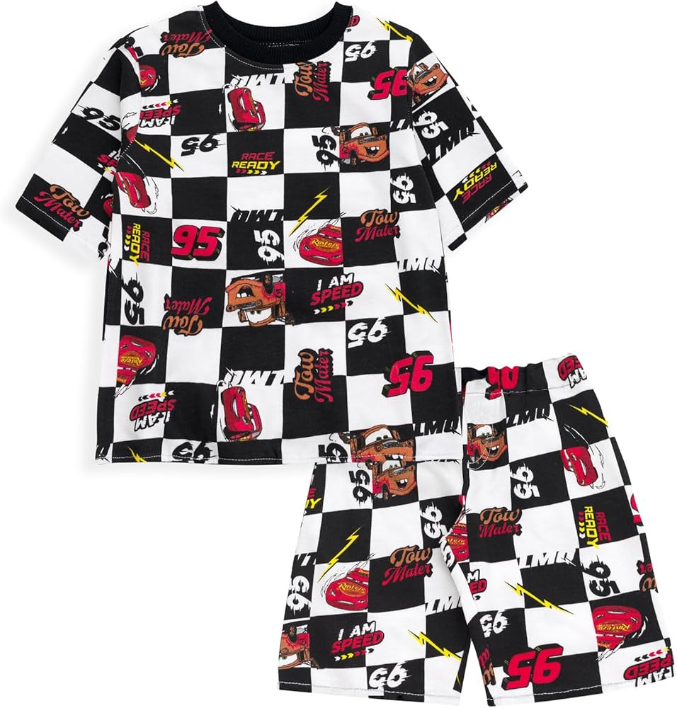 Disney French Terry T-Shirt and Shorts Outfit Set Infant to Big Kid Sizes (12 Months - 18-20) | Amazon (US)